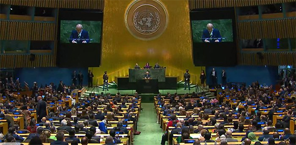 Debates de la Asamblea General de la ONU, el 23 de septiembre de 2025. Foto: Naciones Unidas Debates de la Asamblea General de la ONU, el 23 de septiembre de 2025. Foto: Naciones Unidas