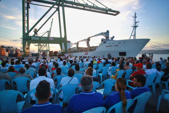 Preside Marrero Cruz inauguración de la ruta naviera y comercial del ALBA-TCP. Foto: Enrique González Díaz (Enro)/ Cubadebate Preside Marrero Cruz inauguración de la ruta naviera y comercial del ALBA-TCP. Foto: Enrique González Díaz (Enro)/ Cubadebate